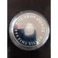 ONE TROY 1oz   SUNSHINE ROUND    IN  999.9%  PURE SOLID SILVER