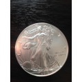 2018   AMERICAN EAGLE   TYPE ONE  1oz...999.9%....PURE SOLID SILVER.....