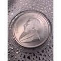 2023 1oz  999.9%  PURE  SOLID SILVER UNC.   KRUGERRAND   CAPSULED