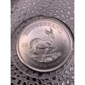 2019  1oz  999.9%  PURE  SOLID SILVER UNC.   KRUGERRAND   CAPSULED