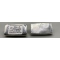(  FIVE OUNCE  )  HAND POURED    BEAVER    SILVER BAR  999.9%     PURE SOLID