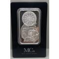 (  ONE OF A KIND  )    100gram  MINTED SILVER BAR  IN ASSAY PURITY CERTIFIED