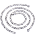VERY MERRY SALE! Authentic Solid Stainless Steel Figaro Necklace Bracelet SET