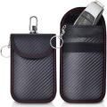Anti Theft Carbon Fiber Waterproof RFID Key Fob Protector Pouch