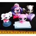 4 littlest pet shop characters made for Mcdonalds