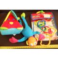 Colourful toys for small babies made by TINYLOVE to hook on crib or carriage