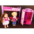 Two Evi Love dolls plus dollhouse furniture by Simba toys Relisted because of non payment