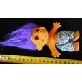 Collectable Troll doll with bright purple hair