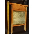 Collectable vintage old fashioned wasboard for a child wood and zink