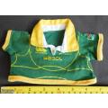 South African rugby shirt for a doll or teddy
