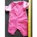 one piece top and pants outfit for a Doll made For Simba Newborn Baby Doll