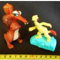 collectable two McDonalds Ice Age Figures Scrat and Sid