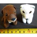 collectable Mcdonalds National Geographic Kids toys Eurasian Otter and Arctic fox