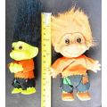 Two Collectable vintage Troll dolls in Halloween  outfits
