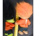 Two Collectable vintage Troll dolls in Halloween  outfits