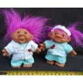 Collectable Troll dolls Dr. Cornelius Care Nurse Karen Kindly