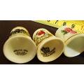 Seven  Vintage Collectable  bone China porcelain thimbles England