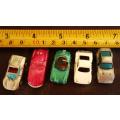 Collectable Vintage Galoob Micro Machines set 3  five cars from 1980 s