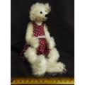 Handmade Collectable Teddy Bear `Megan` made and designed by Soft sculpture artist Carol Casey
