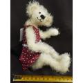 Handmade Collectable Teddy Bear `Megan` made and designed by Soft sculpture artist Carol Casey