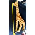 Collectable vintage Steiff mohair giraffe probably from 1950`s 60 cm high