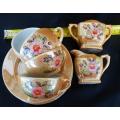 Collectable vintage lustreware children`s teaset no teapot