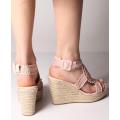 Espadrille Wedge Sandals - Pink