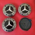 Mercedes Benz Gloss Black 3D Wheel Caps 75mm High quality, R120 each