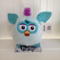 Hasbro FURBY WHITE with BLUE Ears Plush Toy 20cm high New Mint on Card