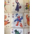 Texaco Caltex Oil DISNEY lot of 15 STICKERS Early 1970s South Africa exclusive