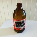 Vintage 1980s Dumpy Bottle BLACK LABEL BEER SAB with original paper label