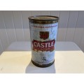 Vintage 1960s CASTLE LAGER open steel Beer can South Africa