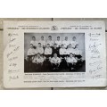 Rare 1953 Springbok South Africa Rugby Team photo with printer Signatures Springbok cigarettes promo