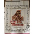 100% Original 1974 The FOUR MUSKETEERS three sheet Movie Poster - South African print