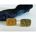 50 years Service to NEDBANK gold plated CUFFLINKS