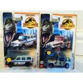 Matchbox JURASSIC WORLD Mercedes & Jeep pair 1:64 Scale