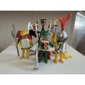 Vintage 1980s Playmobil Clicky No 3265 Medieval Knights Jousting Tournament set