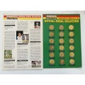 1993 South Africa vs India CRICKET Official Medal Collectors album