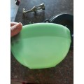 Jade milk glass mixing bowl