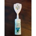 Vintage baby brush with rattle