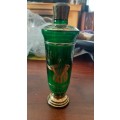 Green perfume bottle