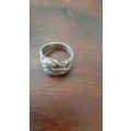 Sterling silver 3 snake ring