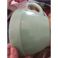 Vintage jade milk glass bowl