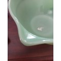 Vintage jade milk glass bowl
