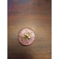 Pink spider brooch vintage