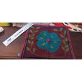 Vintage Shipibo Indian Art Hand Embroidered Ayahuasca cloth