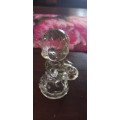 Glass girl candle holder