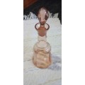 Pink bell perfume bottle with glass stopper