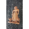 Wood Mother Goose Statue Nursery Rhymes Old Lady Hat Classic Umbrella