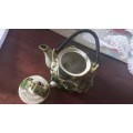 Vintage Conch Sea Shell Tea Pot Footed Florida Souvenir Green